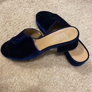 Franco Sarto Velvet Mules
